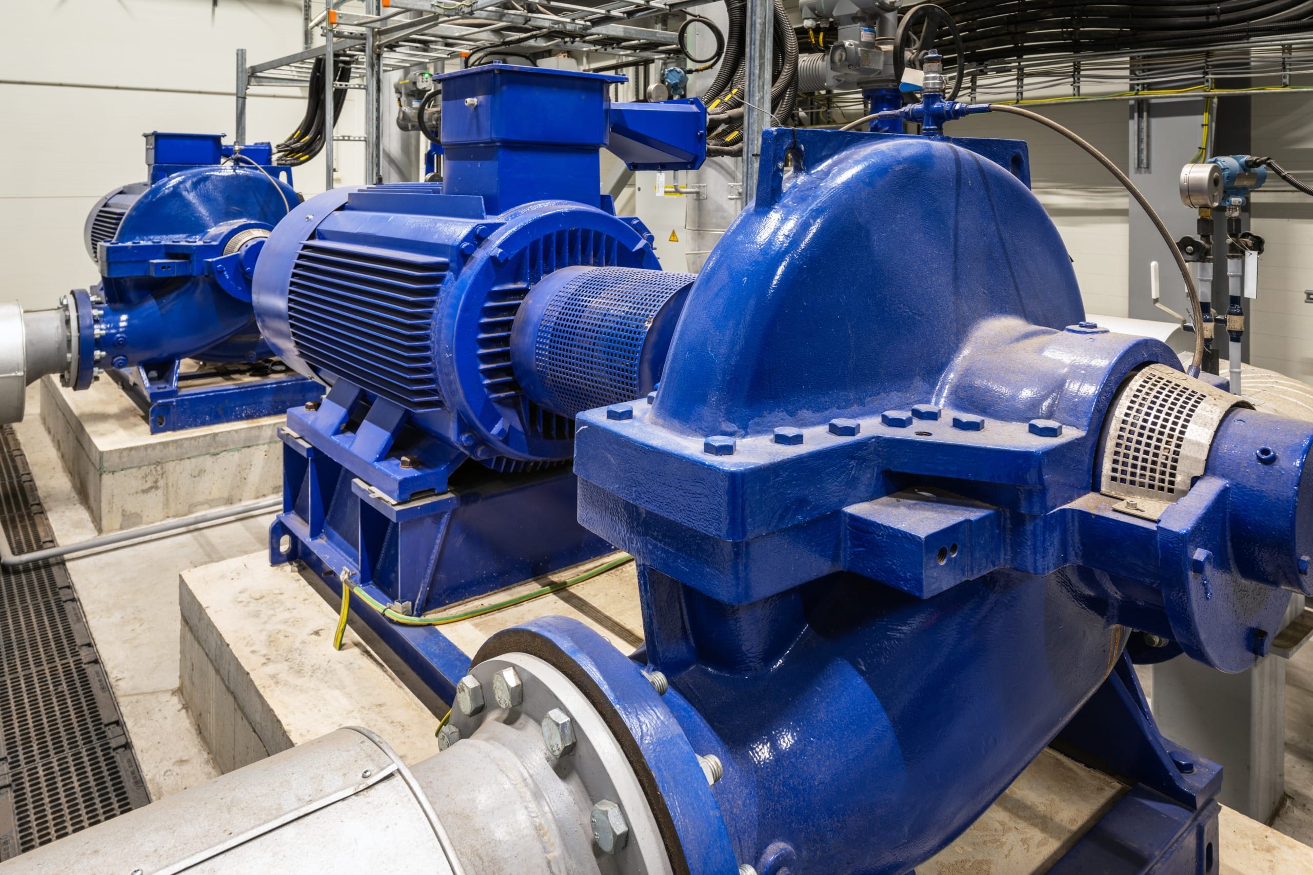 Water,Pumps,In,A,Large,Power,Plant